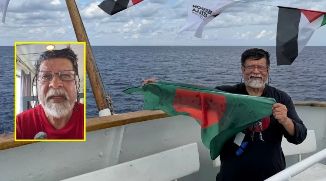 ফ্লোটিলা থেকে  শহিদুল আলমকে অপহরণ করেছে ইসরায়েলি বাহিনী